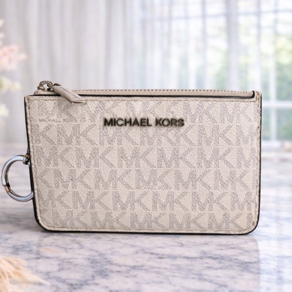 Michael Kors Cream Logo Wristlet